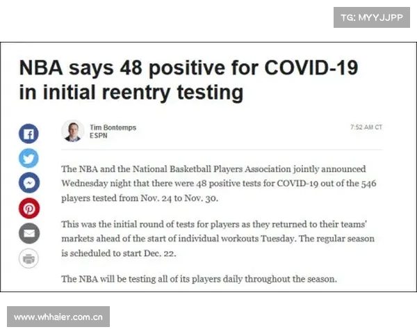 48名NBA球员确诊新冠 48名NBA球员确诊新冠